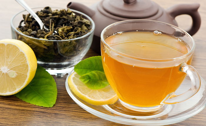 Herbal tea with lemon